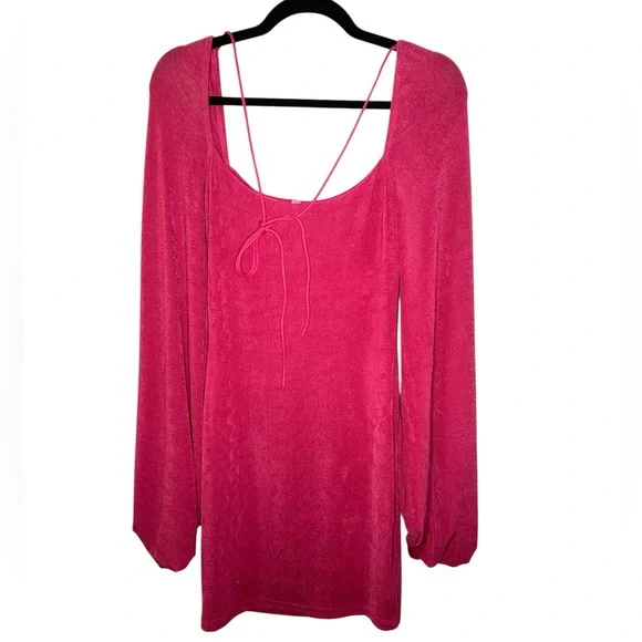 Lucy in the Sky Shantelle Mini Dress with Bell Sleeves and Square Neck - Picture 7 of 7